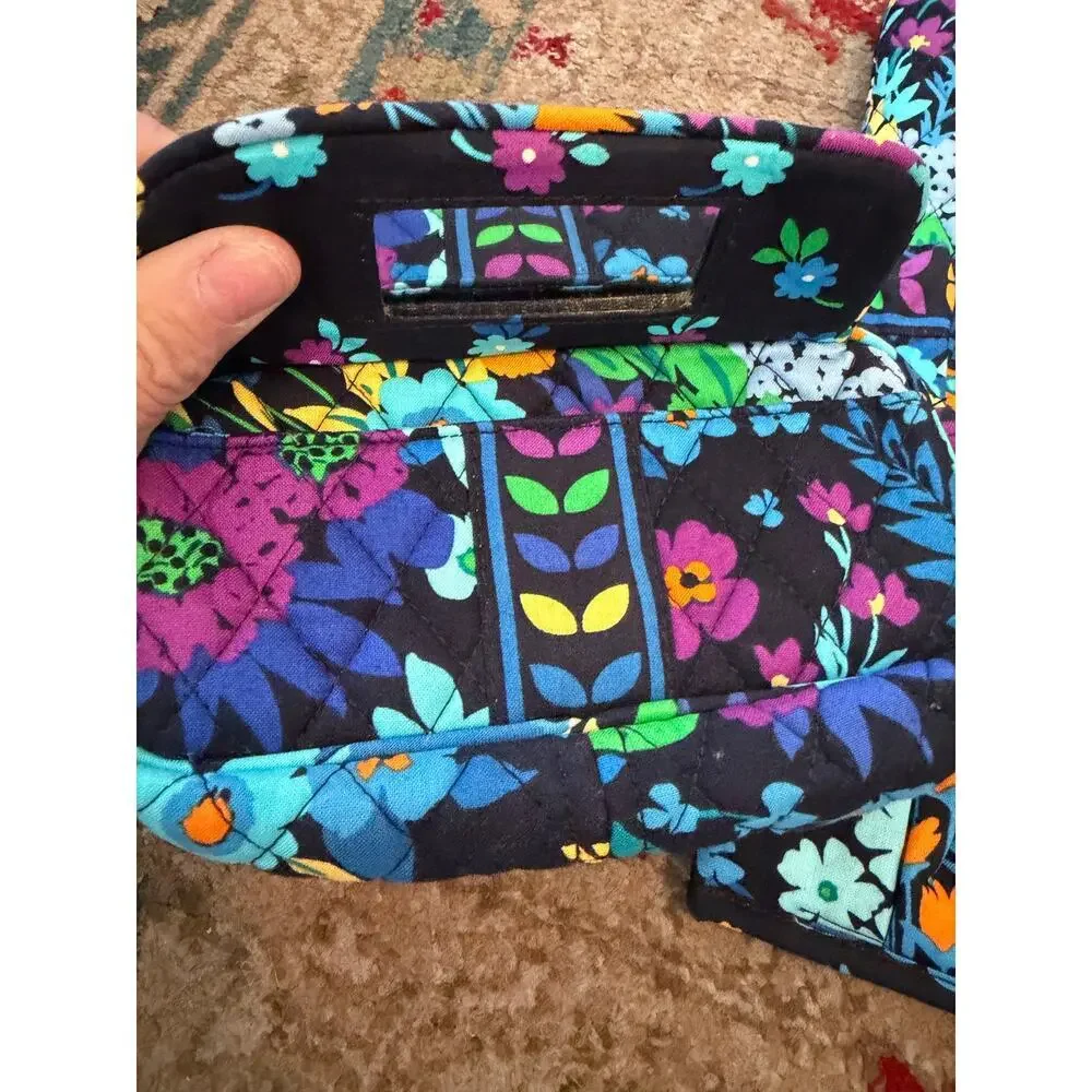 Vera Bradley Cosmetic Case Bag & Matching Case Daisy Paisley Rosey Garden Java